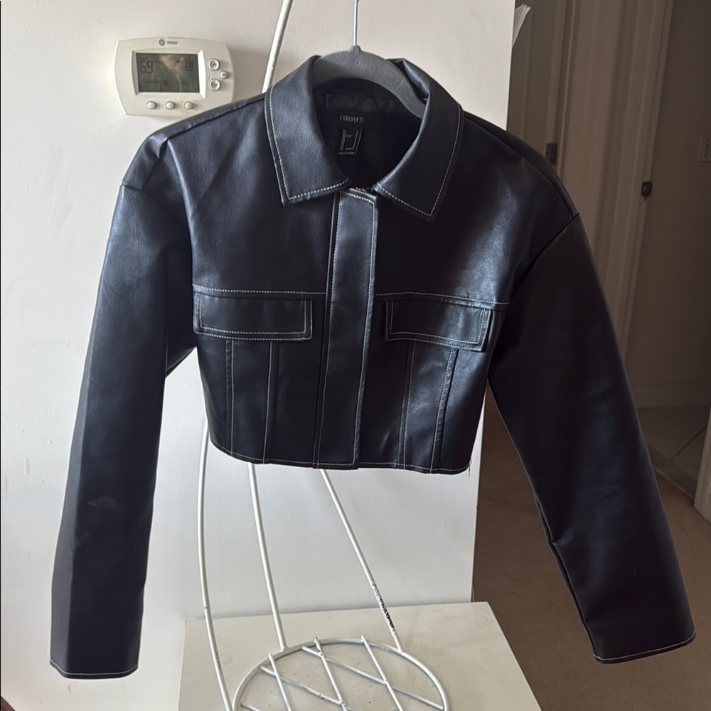 Forever 21 Black Faux Leather Jacket